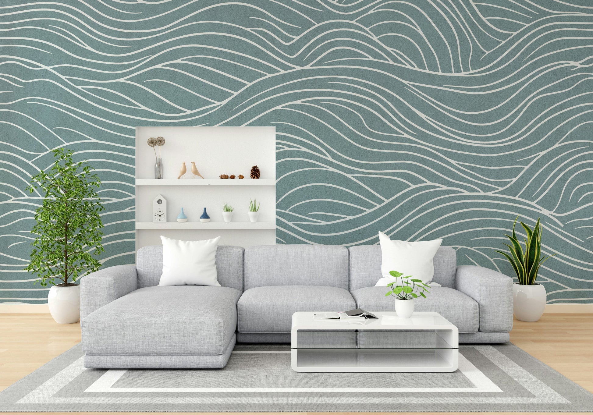 Wall decor showing a tranquil abstract view

