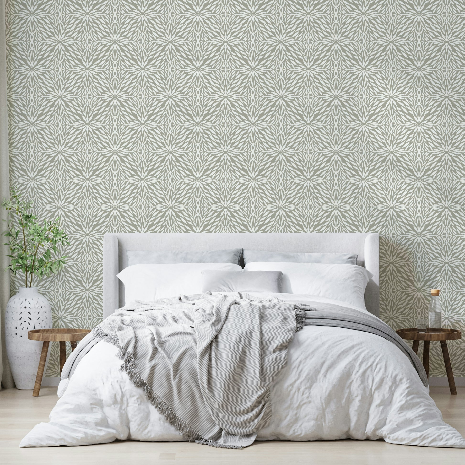 Nature-inspired abstract wallpaper for modern walls

