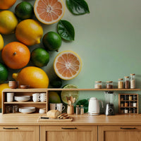 Zesty Citrus Splash Wall Mural
