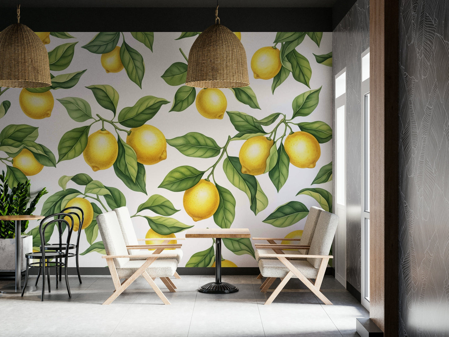 High-quality image of the zesty lemons wallpaper

