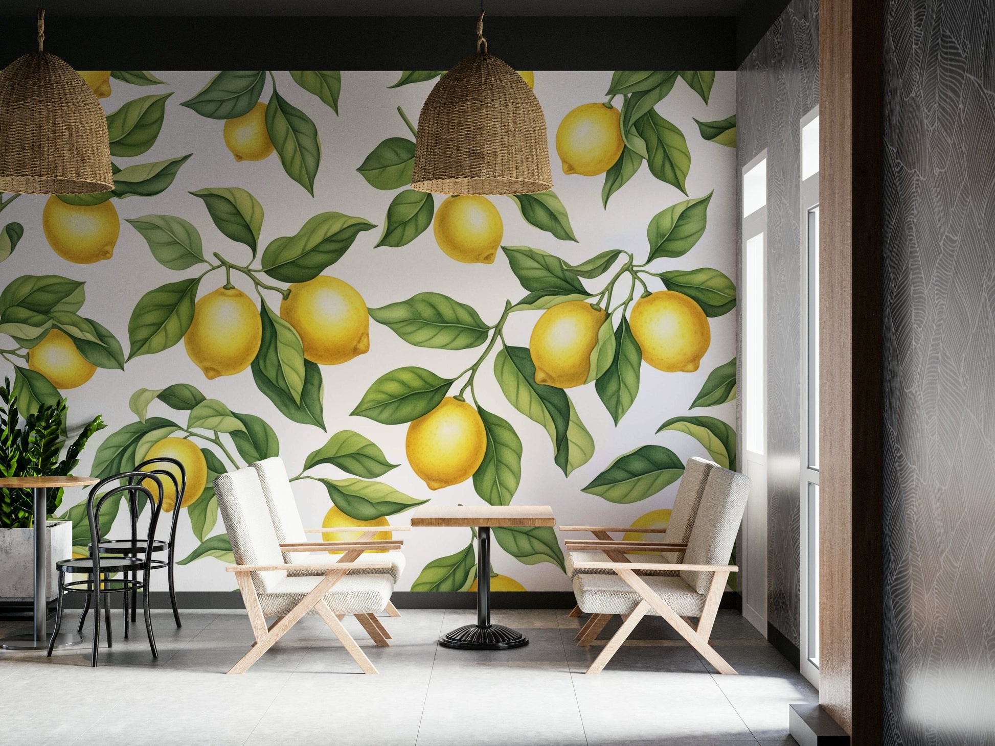 High-quality image of the zesty lemons wallpaper

