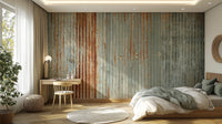 Faux Rust Metallic Wallpaper Mural - Giffywalls