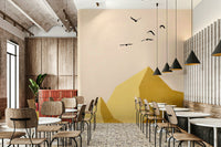 The sky might be clear blue or dramatic with clouds.
